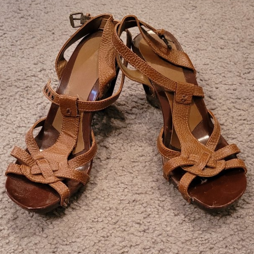 Brown Leather Sandals Sz 8
